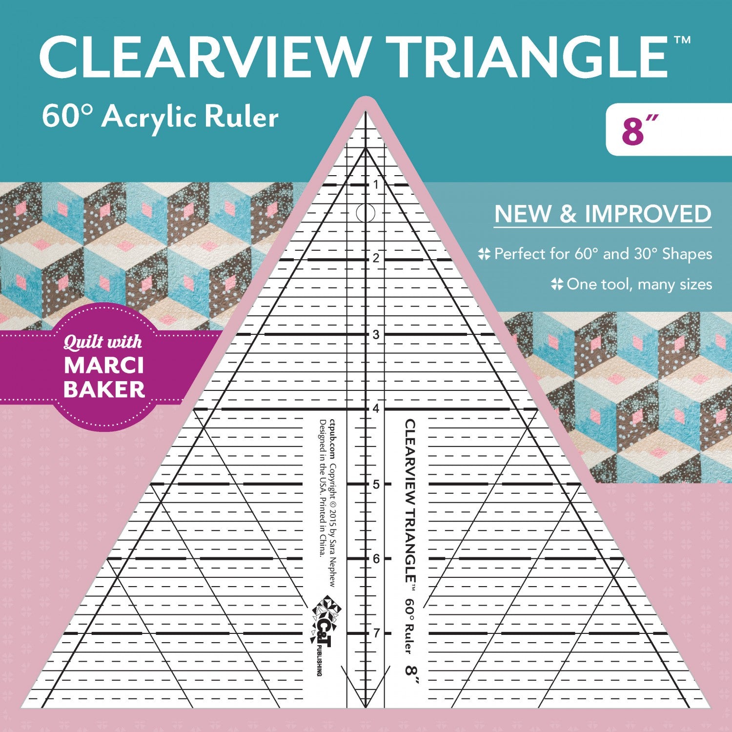 Clearview Triangle 60 Degree Acrylic Ruler – The Quilted Cow