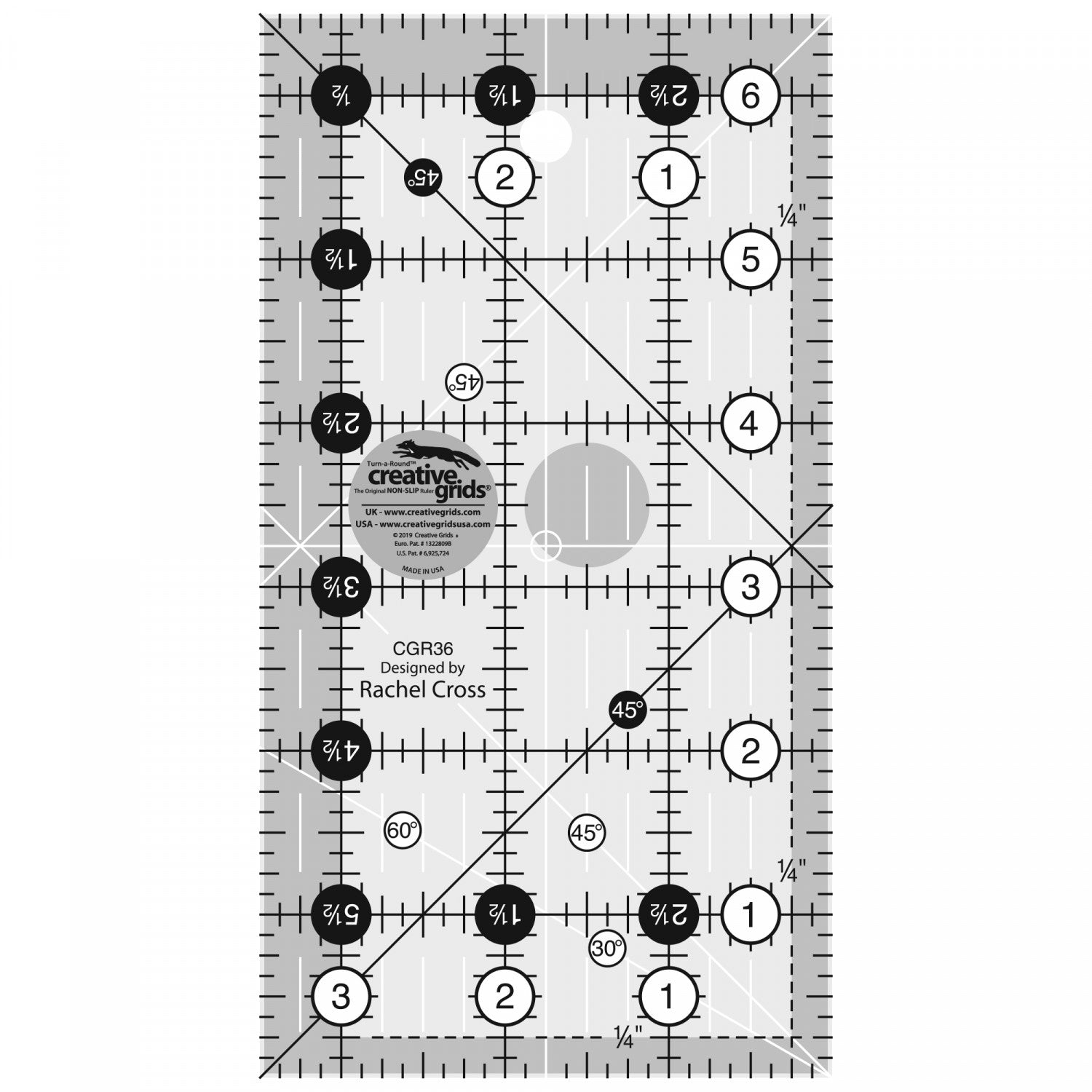 Creative Grids Quilt Ruler 6-1/2in x 18-1/2in