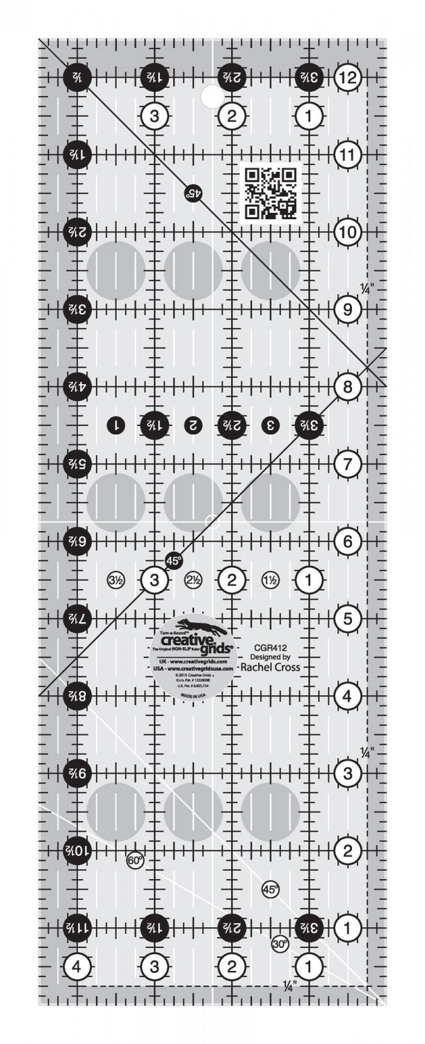 Creative Grids Quilt Ruler 3-1/2in x 6-1/2in