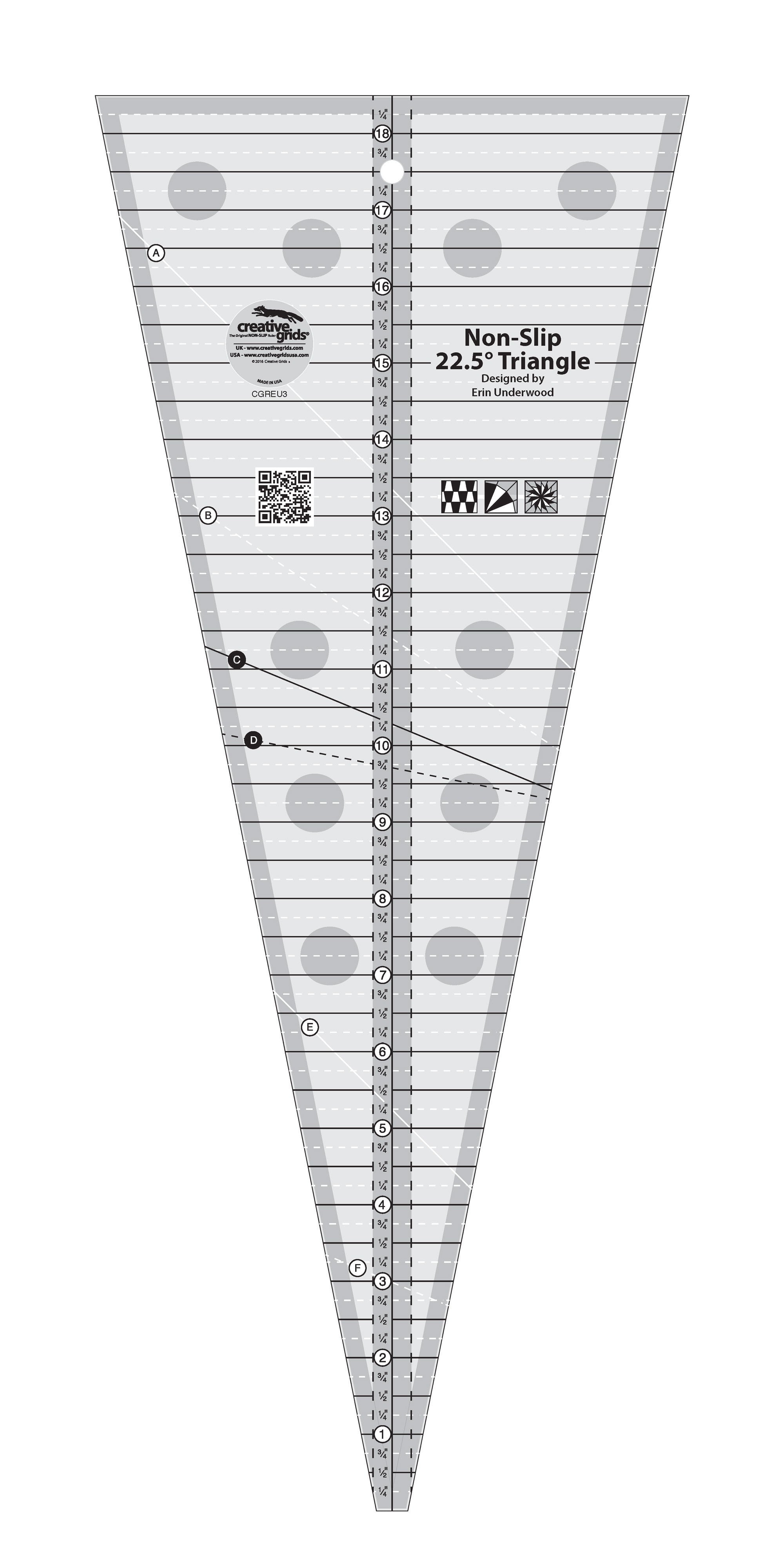 Creative Grids 45 Degree Diamond Dimensions Quilt Ruler