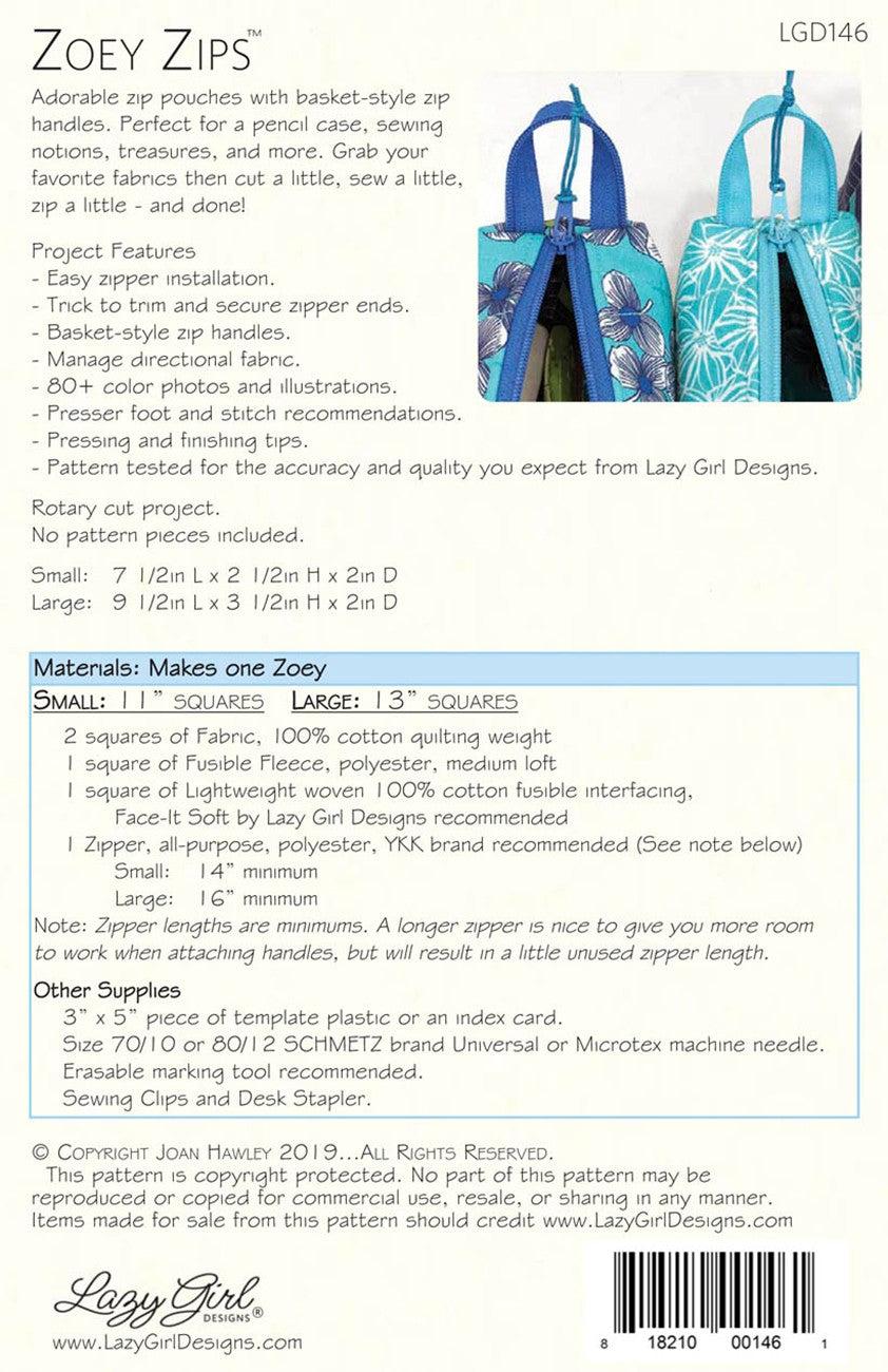 Zoey Zips – The Quilted Cow