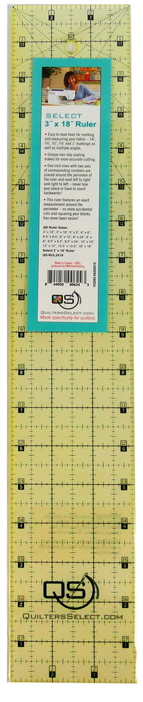 Non-Slip Ruler 3in x 18in – The Quilted Cow