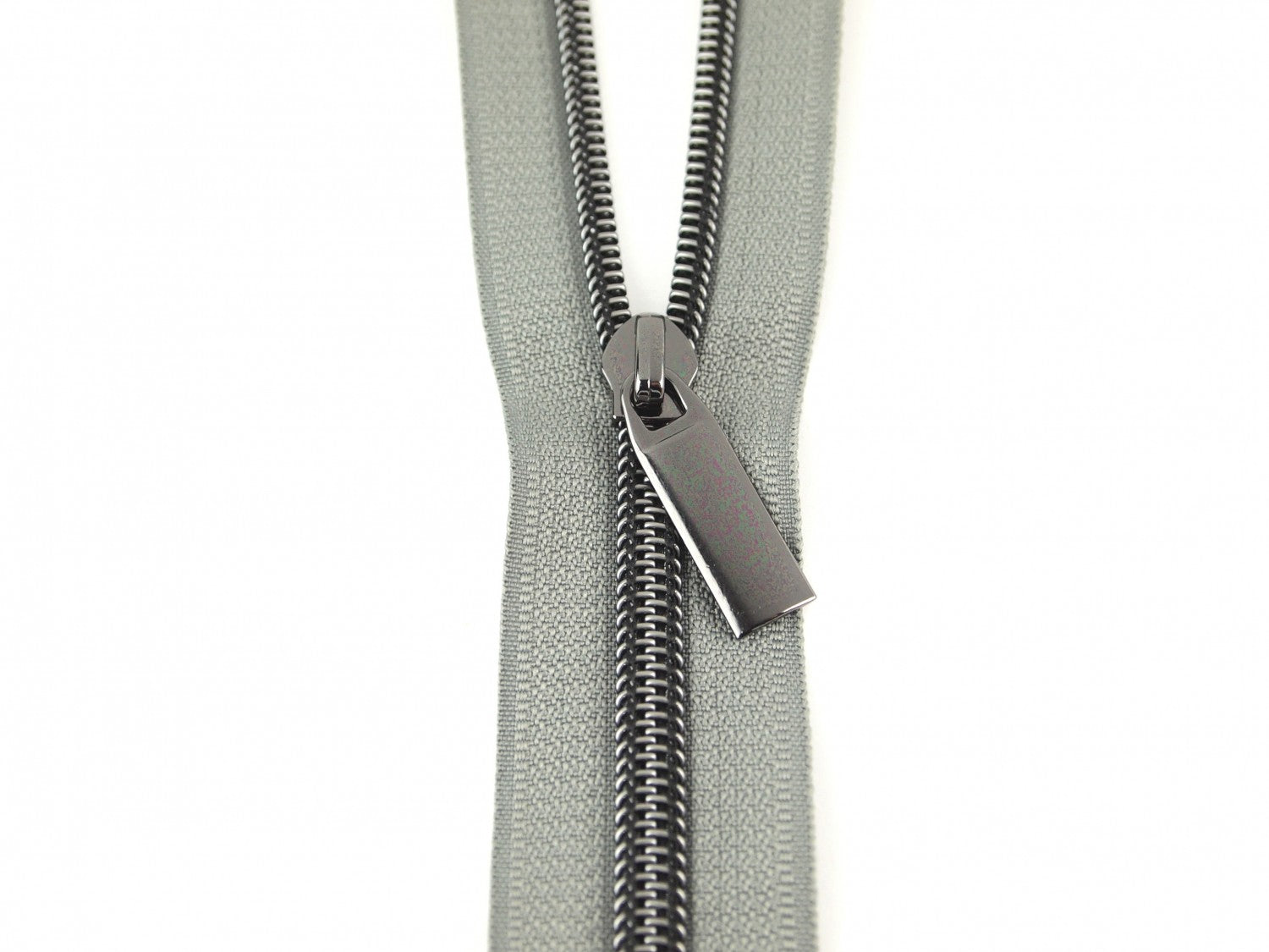 Faux metal nylon zipper by the yard - Blush